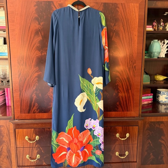 BORGO DE NOR Capucine Embellished Floral-Print Crepe de Chine Maxi Dress - Picture 7 of 16